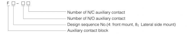2NO 2NC Contactor Bloque de contacto auxiliar F4-22 para CJX2 Contador CA 4 polos 0