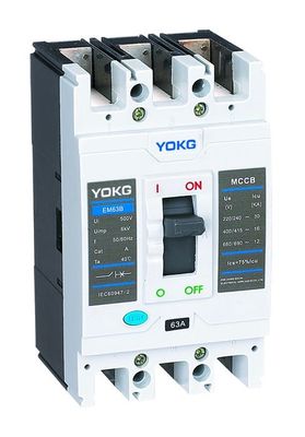calidad  AC 440V Moulded Case Circuit Breaker 3P EM63B/EM63N 415V MCCB 4 Pole 63 Amp Fábrica