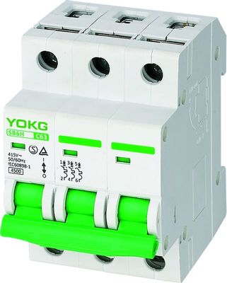 IP40 Indoor Mini Circuit Breaker 10KA SB6H 4P 3p 40a 10ka