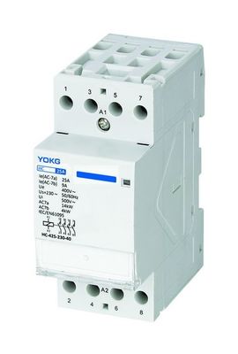 4 Poles Household AC Contactor for -25℃- 40℃ Ambient Temperature and 50/60Hz