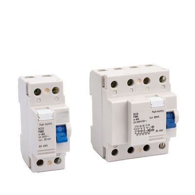 Tipo electromágnetico disyuntor actual residual 4 poste 63A 30ma RCCB
