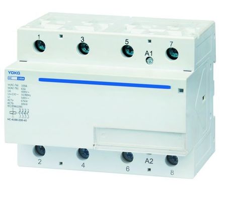4 polos Contactor de CA para el hogar para -25°C-40°C Temperatura ambiente y 50/60Hz