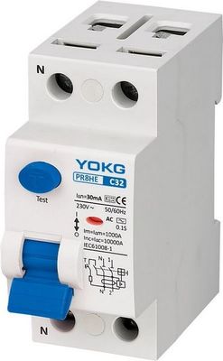 disyuntor PR8HE 4 poste del hogar de 10kA 2 poste RCBO