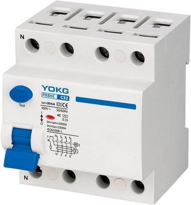 disyuntor PR8HE 4 poste del hogar de 10kA 2 poste RCBO