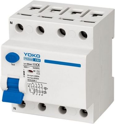 16-100A disyuntor electromágnetico RCBO 6kA 230V 400V