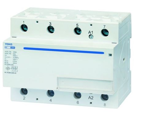Contactor 230V del amperio 4 poste del carril 40 del dinar del contactor de la CA del hogar de AC1 AC-7a